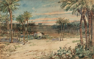 Scuola italiana del XIX secolo Eastern landscape