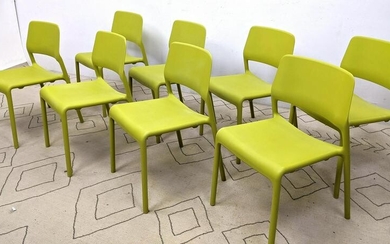 Set 8 Knoll Stacking Plastic Chairs. Don Chadwick Spark