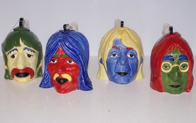 Set of Lorna Bailey Beatles head teapot