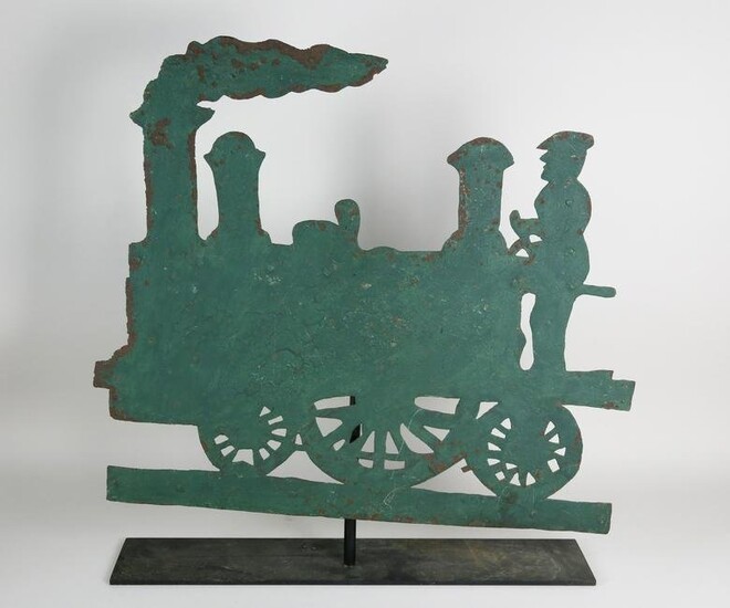 Sheet Iron Steam Train Weathervane, 19th Century
