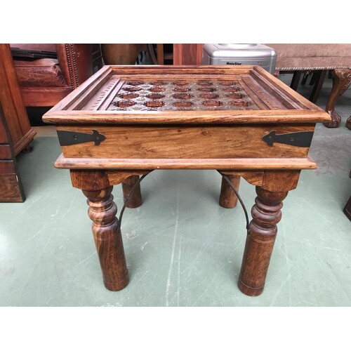 Solid Sheesham Wood Lamp Table (50 W. x 50 D. x 51cm H.)