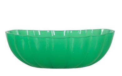 Steuben Green Jade Glass Center Bowl