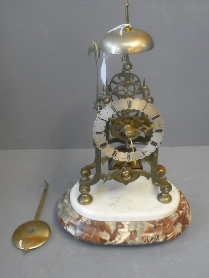 Striking skeleton clock with fusee movement by Thos Hammond ...