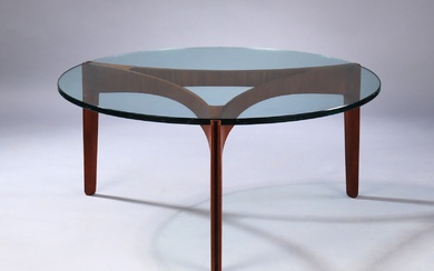 Sven Ellekær. Circular teak coffee table, model '104'