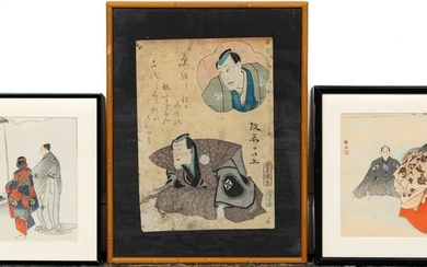 THREE JAPANESE WOODBLOCKS BY KUNISADA, KOGYO