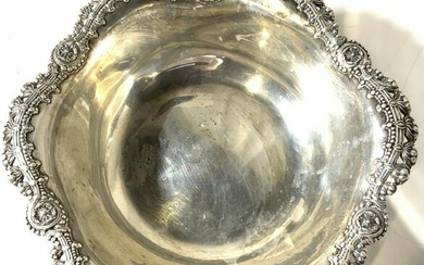 TIFFANY & CO Sterling Silver Floral Bowl