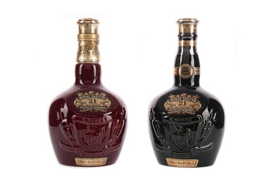 TWO BOTTLES OF CHIVAS REGAL ROYAL SALUTE AGED 21 YEARS