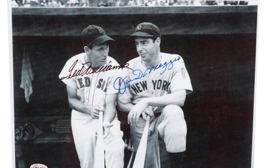 Ted Williams and Joe DiMaggio Autographed MLB Picture