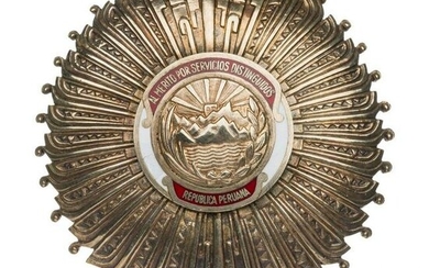 The Order of Merit of Peru - a Breast Star of the Grand