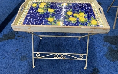 Tile Top Tray Table
