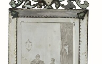 Tre specchiere in vetro di Murano soffiato molato e