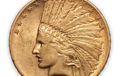 United States 1909 Indian Head $10 Eagle Gold Coin.