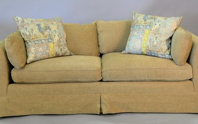Upholstered loose cushion sofa, contemporary, lg. 82"