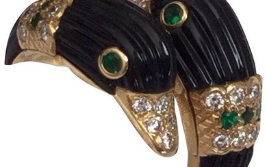 Van Cleef & Arpels 18K Yellow Gold Vintage Swan Ring