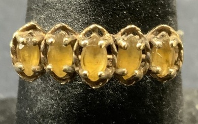 Vintage 10K Gold Citrine Ring