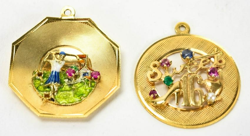 Vintage 14kt Yellow Gold Charms or Pendants