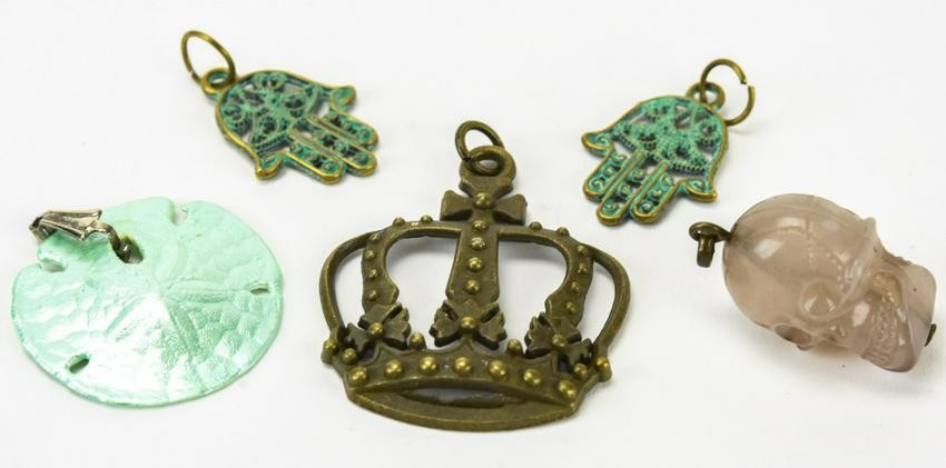 Vintage Charms - Skull, Crown, Hamsa etc