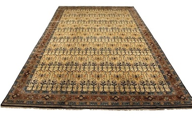 Vintage Chinese Oriental Rug Palatial 11X18 Art Deco Handmade Oversized Carpet