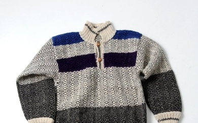 Vintage Hand Knit Norwegian Style Sweater