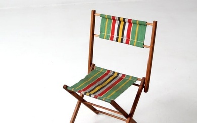 Vintage KidS Stripe Canvas Folding Chair