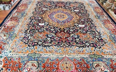 Vintage Persian Mashad- Kashmar rug-4555