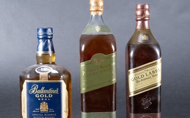 Vintage Whisky Collection Group Lot Johnnie Walker Ballantine