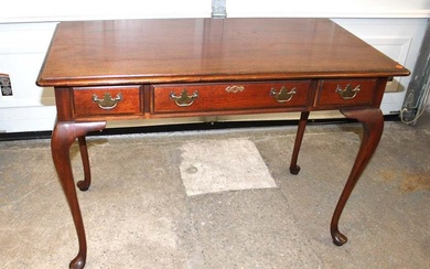 Vintage solid cherry queen Anne 3 drawer desk
