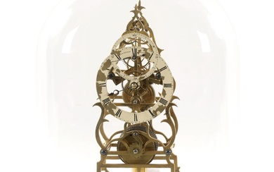WEBSTER, LONDON. A MID 19TH CENTURY FUSEE SKELETON CLOCK...