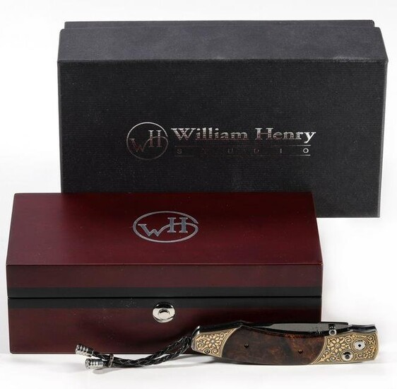 WILLIAM HENRY B12 AMARILLO FOLDING KNIFE IN BOX