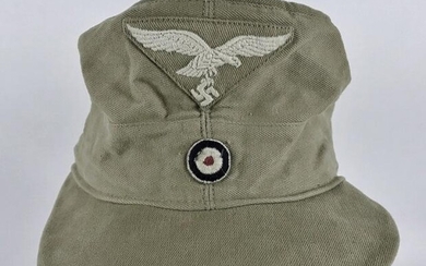 WW2 German Luftwaffe EM/ NCO Tropical Field Cap
