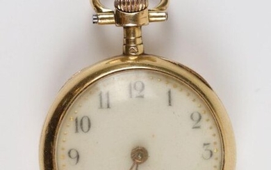 Watch with a gold necklace (750), encrypted and set with...