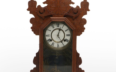 Waterbury "Jeffry" Gingerbread Mantle Clock, Early 20th Century
