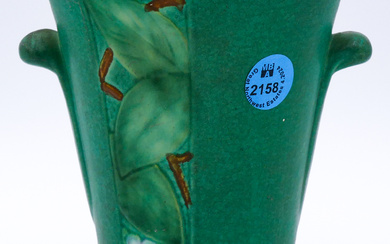 Weller Green Pottery Velva Vase 6''