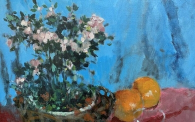 William Showell, Oil On Canvas, Still Life Oranges