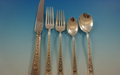 Windsor Rose by Watson Sterling Silver Flatware Set For 12 Service 70 Pieces