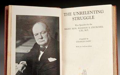 Winston Churchill, Unrelenting Struggle, signed