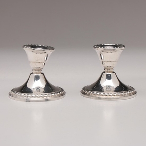 Wm Rogers Weighted Sterling Silver Candlesticks, Circa 1865 –1867