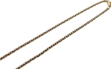 Yellow metal fancy-link necklace stamped 14k, 9.7g approx