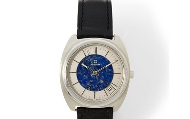 Zenith, Surf, n° 01-0080-500, vers 1970. Une belle et rare montre en acier de forme...