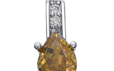 1.01ct Natural Pear shape diamond, set in a 14k...