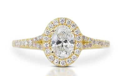 1.04 Total carat Weight Diamonds - - Ring - 18 kt. Yellow gold Diamond (Natural) - Diamond
