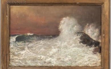 J.L. Findlay (American, 1860-1947) Crashing Waves