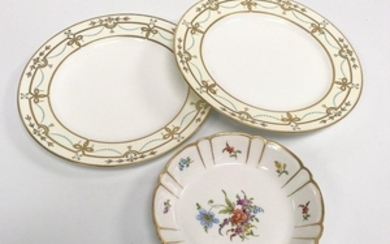 Twelve Minton's for Tiffany Dinner Plates and Twelve Limoges Bowls
