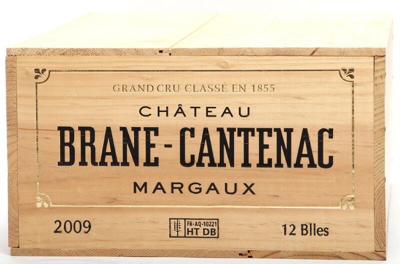 12 bts. Château Brane Cantenac, Margaux. 2. Cru Classé 2009 A (hf/in). Owc.
