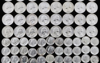 $13 FACE 90% SILVER US COIN LOT DIME AND QUARTERS