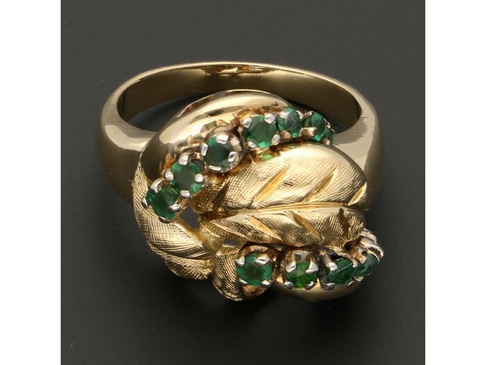 14 kt. Gold - Ring Emerald
