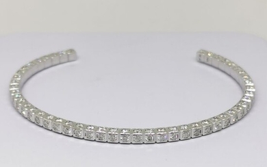 14 kt. White gold - Bracelet - 4.00 ct Diamond - D VS1