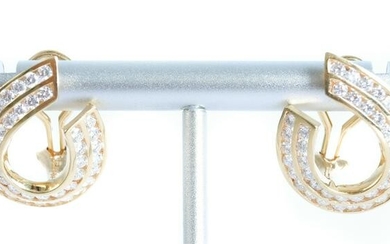 14K Stylized Horseshoe 1.25 CTW Diamond Earrings