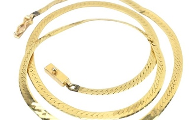 14K Yellow Gold Italian Snake Chain Necklace