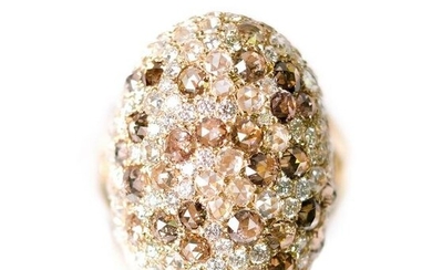 14k Yellow Gold 1.58ctw Diamond Ring Size 7